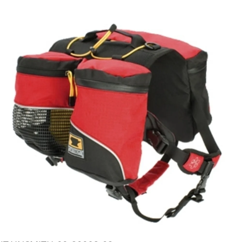 Mountainsmith Large Dog Pack SL3 Outdoor Hiking Red Backpack Adjustable Harness